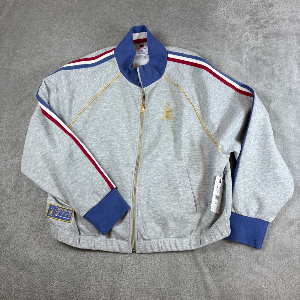 Champion Jacket Women XL Gold Medal Game‎ Day Full Zip Oxford Grey Heather USA
